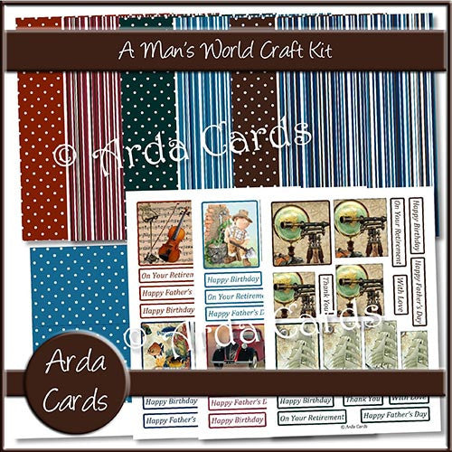 A Man's World Craft Kit - The Printable Craft Shop