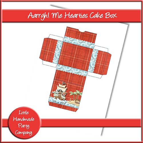 Aarrgh! Me Hearties Cake Box - The Printable Craft Shop