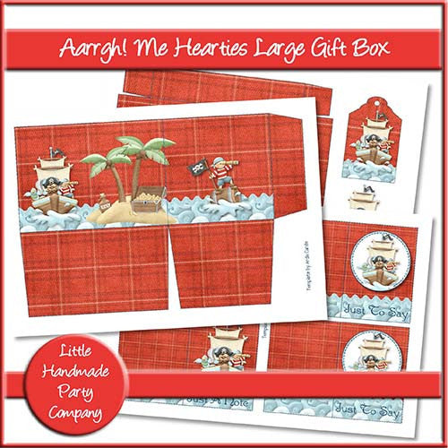Aarrgh! Me Hearties Large Gift Box - The Printable Craft Shop