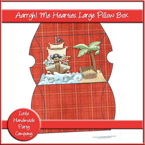 Aarrgh! Me Hearties Large Pillow Box - The Printable Craft Shop