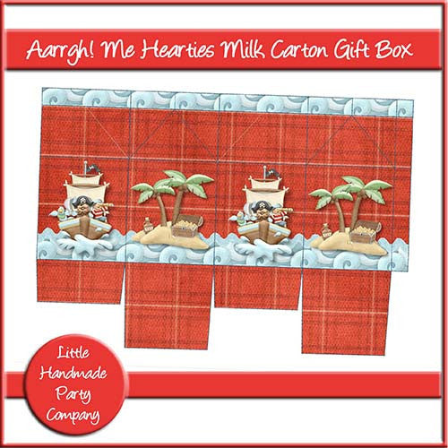 Aarrgh! Me Hearties Milk Carton Box - The Printable Craft Shop