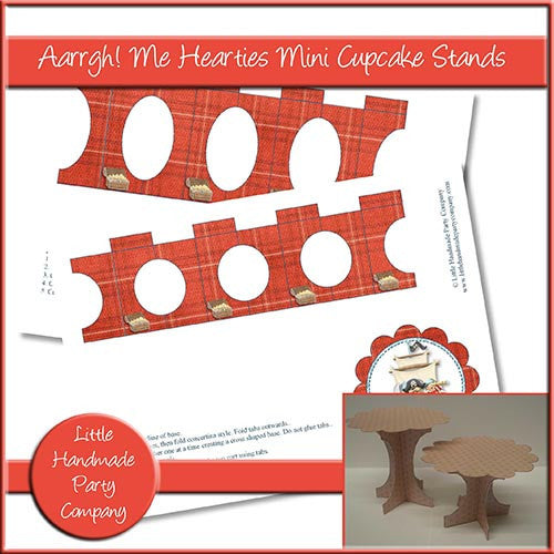 Aarrgh! Me Hearties Mini Cupcake Stand - The Printable Craft Shop