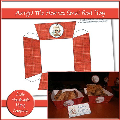 Aarrgh! Me Hearties Small Food Tray - The Printable Craft Shop