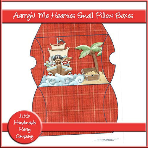 Aarrgh! Me Hearties Small Pillow Boxes - The Printable Craft Shop
