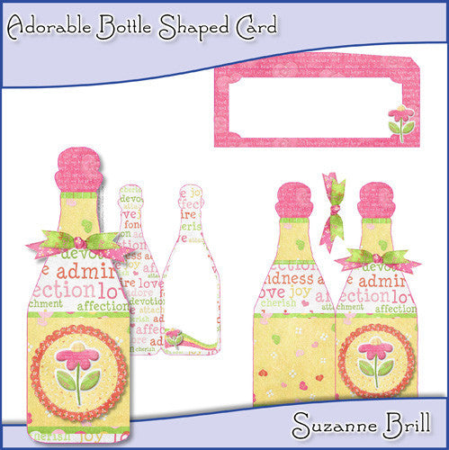 Adorable Bottle Shaped Card - The Printable Craft Shop