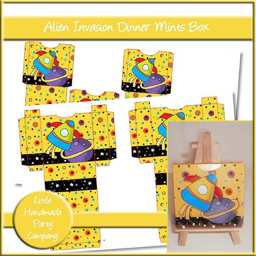 Alien Invasion After Dinner Mints Box & Wrappers - The Printable Craft Shop