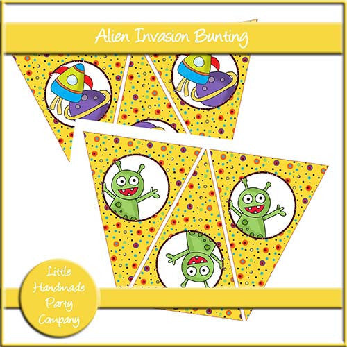 Alien Invasion Bunting - The Printable Craft Shop
