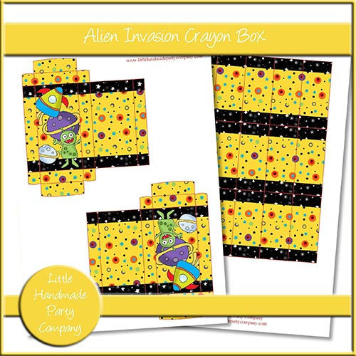 Alien Invasion Crayon Box - The Printable Craft Shop