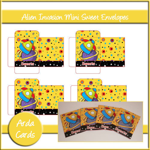 Alien Invasion Mini Sweet Envelopes - The Printable Craft Shop