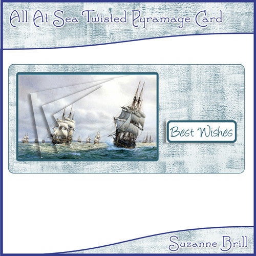 All At Sea Twisted Pyramage Card - The Printable Craft Shop