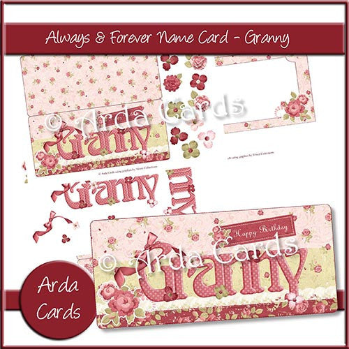 Always & Forever Name Card - Granny - The Printable Craft Shop