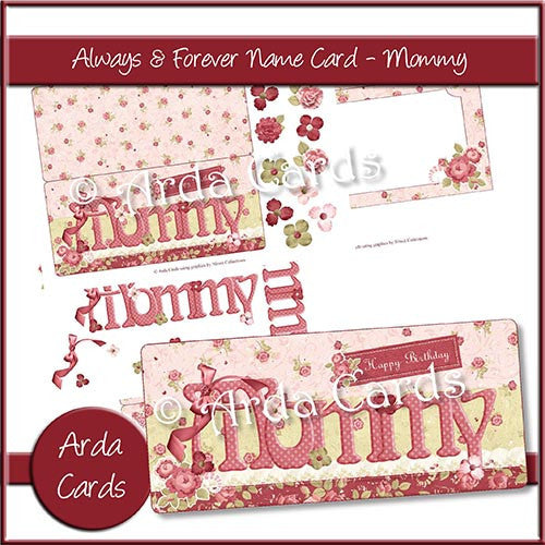 Always & Forever Name Card - Mommy - The Printable Craft Shop