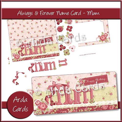 Always & Forever Name Card - Mum - The Printable Craft Shop