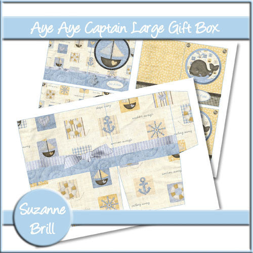 Aye Aye Captain Large Gift Box - The Printable Craft Shop