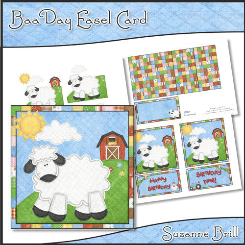 Baa Day Easel Card - The Printable Craft Shop