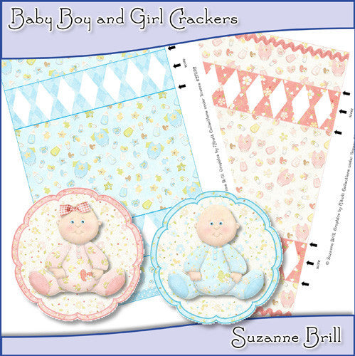 Baby Boy & Girl Crackers - The Printable Craft Shop