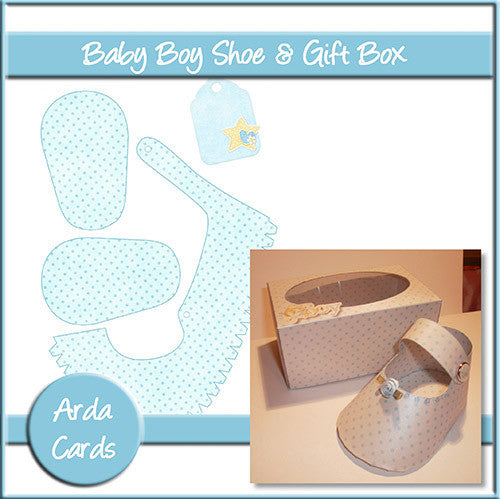 Baby Boy Shoe & Gift Box - The Printable Craft Shop