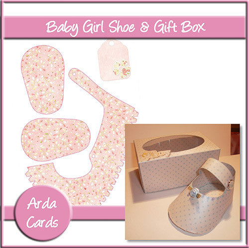 Baby Girl Shoe & Gift Box - The Printable Craft Shop