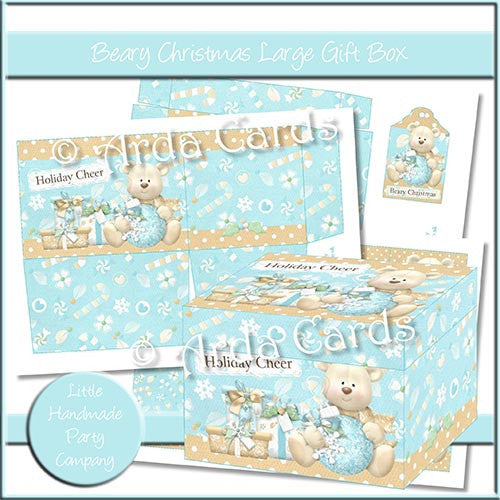 Beary Christmas Large Gift Box - The Printable Craft Shop