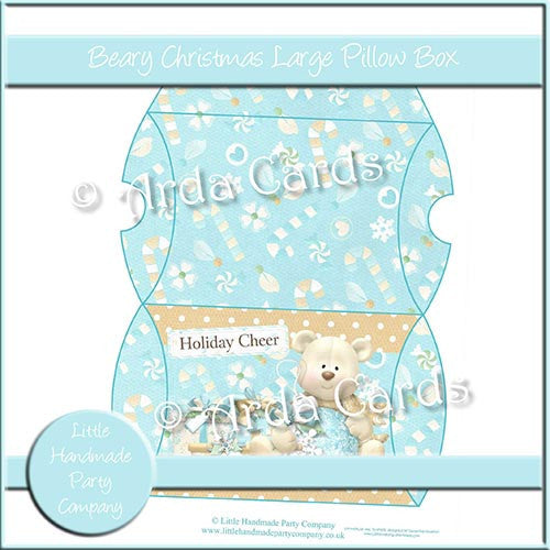 Beary Christmas Large Pillow Box - The Printable Craft Shop