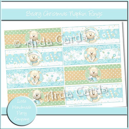 Beary Christmas Napkin Rings - The Printable Craft Shop