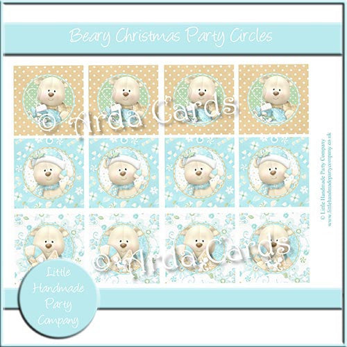 Beary Christmas Party Circles - The Printable Craft Shop