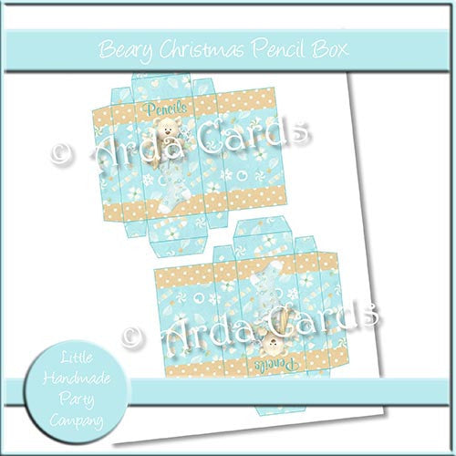 Beary Christmas Pencil Boxes - The Printable Craft Shop
