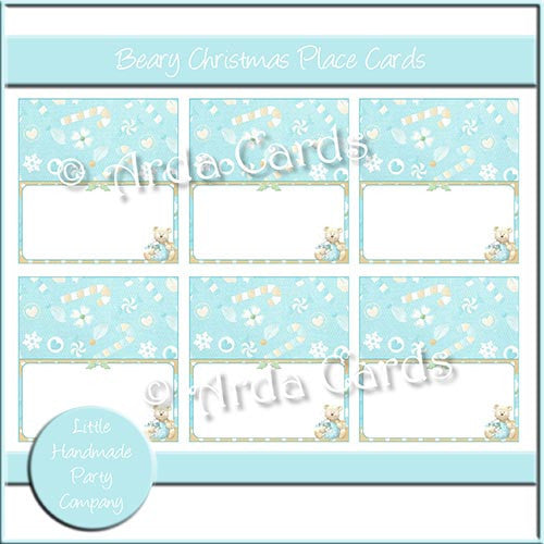 Beary Christmas Place Cards - The Printable Craft Shop