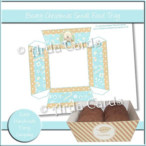 Beary Christmas Small Food Tray - The Printable Craft Shop