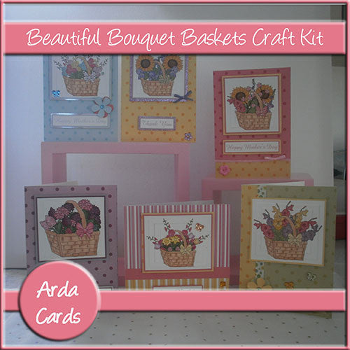 Beautiful Bouquet Baskets Craft Kit - The Printable Craft Shop