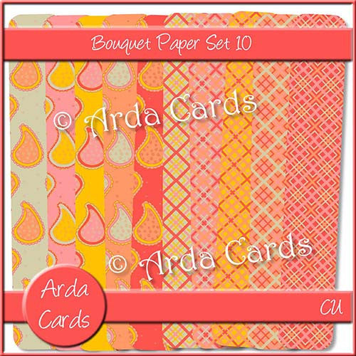 Bouquet Papers Set 10 - The Printable Craft Shop
