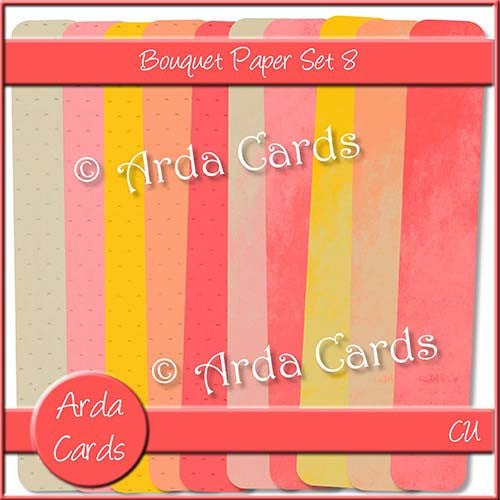 Bouquet Papers Set 8 - The Printable Craft Shop