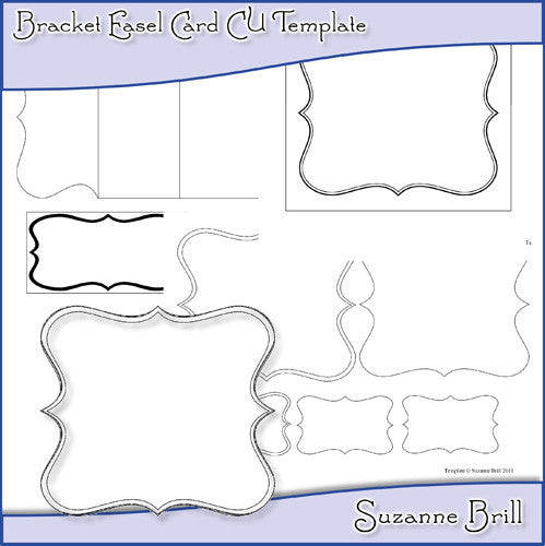 Bracket Easel Card CU Template - The Printable Craft Shop