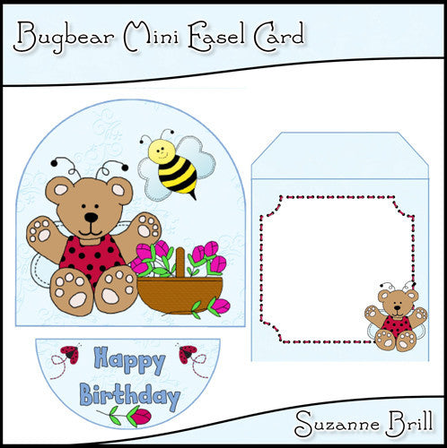 Bugbear Mini Easel Card - The Printable Craft Shop