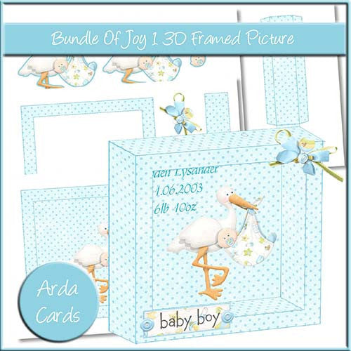 Bundle Of Joy 1 3D Framed Picture - The Printable Craft Shop