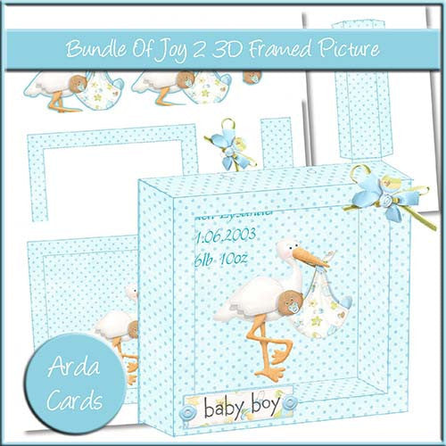 Bundle Of Joy 2 3D Framed Picture - The Printable Craft Shop