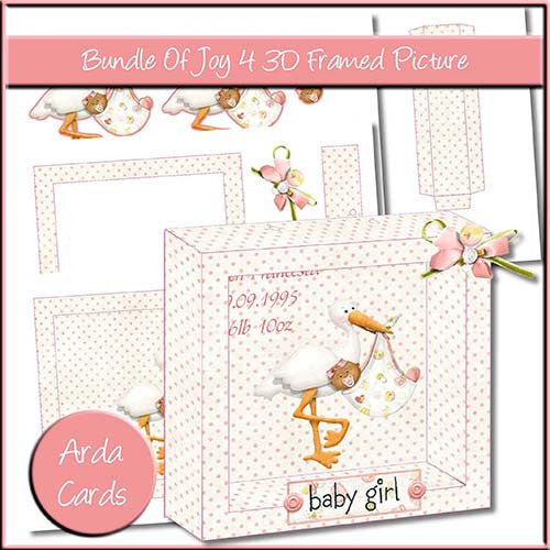 Bundle Of Joy 4 3D Framed Picture - The Printable Craft Shop