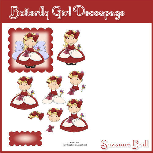 Butterfly Girl Decoupage - The Printable Craft Shop