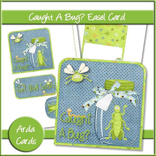 Caught A Bug? Easel Card - The Printable Craft Shop