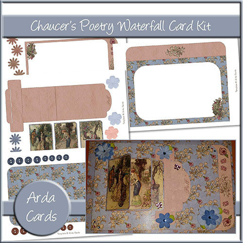 Chaucer's Poetry Waterfall Card Kit - The Printable Craft Shop