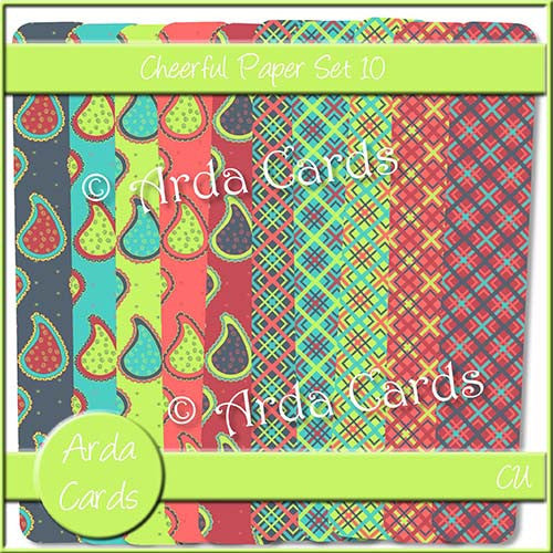 Cheerful Paper Set 10 - The Printable Craft Shop