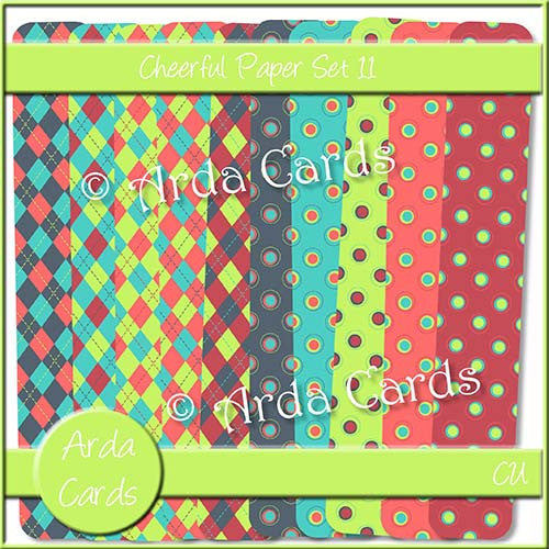Cheerful Papers Set 11 - The Printable Craft Shop