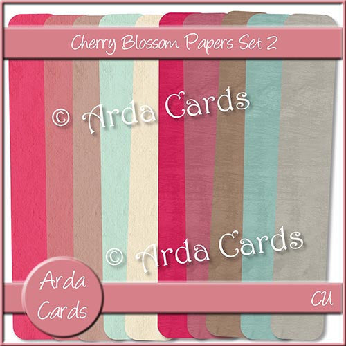 Cherry Blossom Papers Set 2 - The Printable Craft Shop