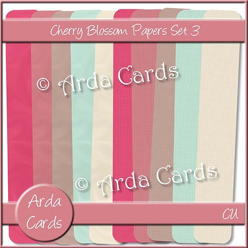 Cherry Blossom Papers Set 3 - The Printable Craft Shop