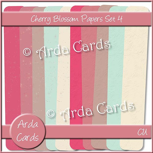 Cherry Blossom Papers Set 4 - The Printable Craft Shop