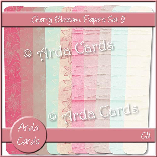 Cherry Blossom Papers Set 9 - The Printable Craft Shop