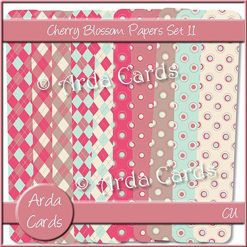 Cherry Blossom Papers Set 11 - The Printable Craft Shop