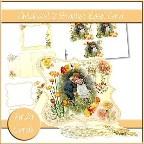 Childhood 2 Bracket Easel Card - The Printable Craft Shop