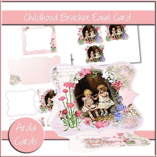 Childhood Bracket Easel Card - The Printable Craft Shop