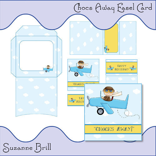Chocs Away Easel Card - The Printable Craft Shop